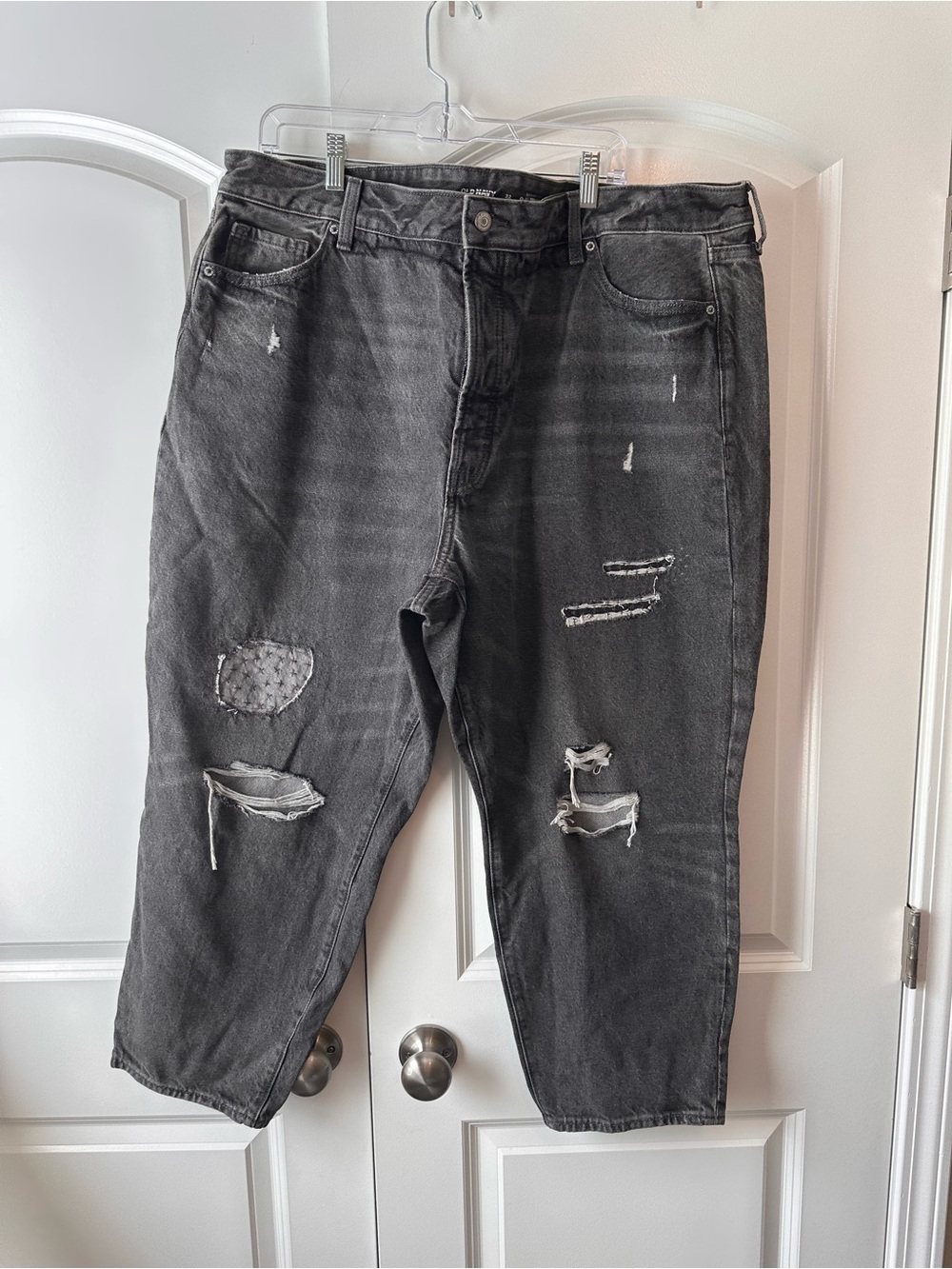 Old Navy Women's Size 22 Extra High Rise OG Straight Distressed Ankle Jeans